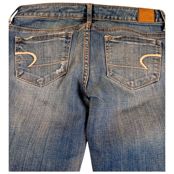 American Eagle Womens Blue Stretchy Skinny Jeans - Size 2 - Picture 4 of 6